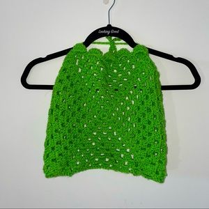 Sleeveless Crochet Halter Top